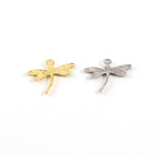 Sterling Silver or Vermeil Dainty Dragonfly Charm Insect Nature Spring Pendant