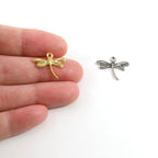 Sterling Silver or Vermeil Dainty Dragonfly Charm Insect Nature Spring Pendant