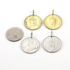 33mmx25mm Pewter George VI King Emperor One Quarter Anna India 1939 Coin (2pc)