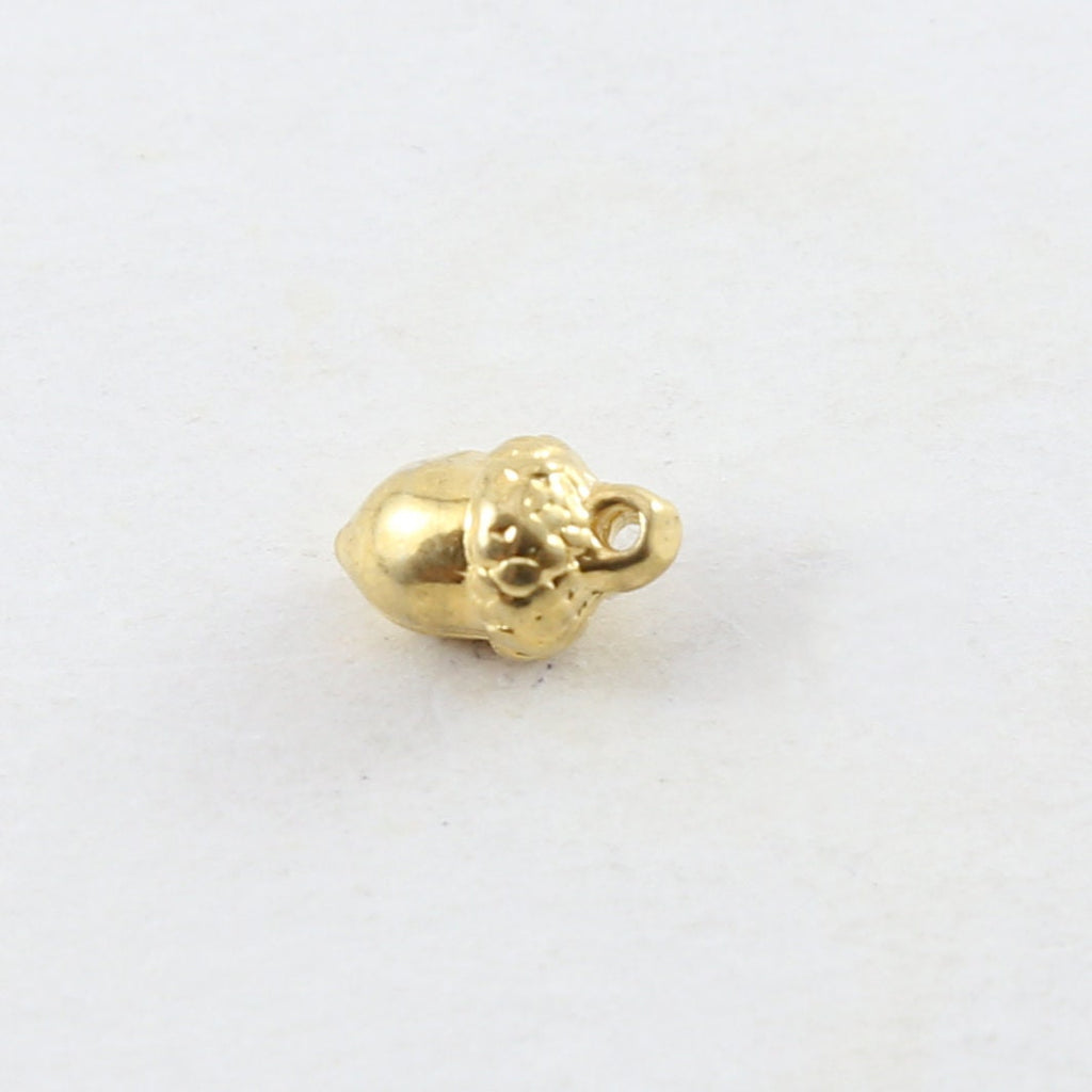 8mmx5mm Sterling Silver or Vermeil Tiny Acorn Charm Gold Nature Oak Tree