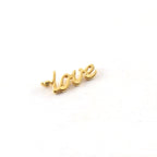 12mmx5mm Sterling Silver or Vermeil Tiny Cursive Love Cut Out Word Charm Rose
