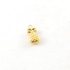 Sterling Silver or Vermeil Teeny Tiny 3D Pineapple Tropical Charm or Hawaii