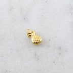 Sterling Silver or Vermeil Teeny Tiny 3D Pineapple Tropical Charm or Hawaii
