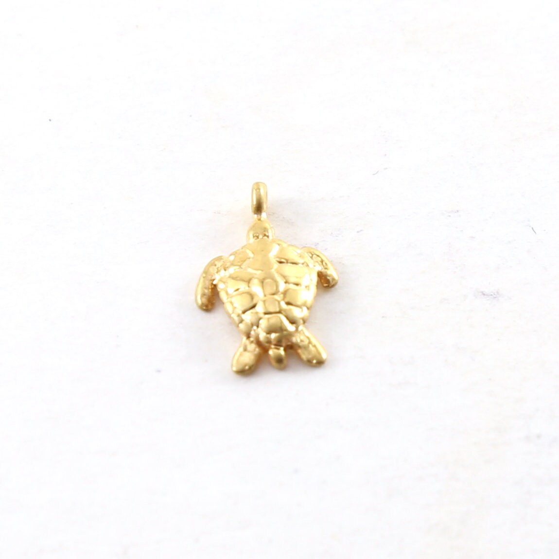 Sterling Silver or Vermeil Small Sea Turtle Charm Ocean Summer Vacation Animal