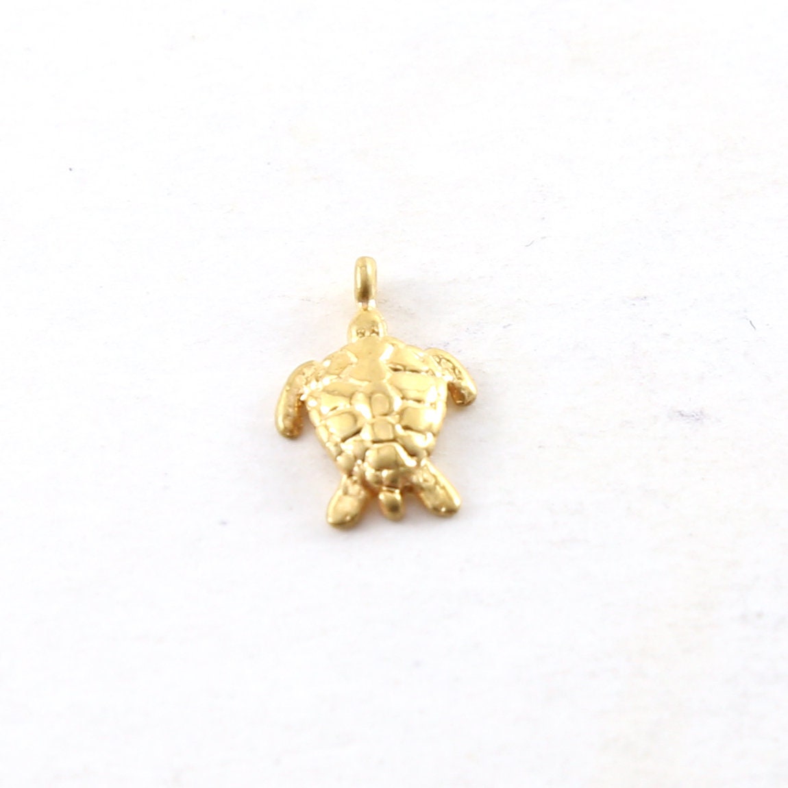 Sterling Silver or Vermeil Small Sea Turtle Charm Ocean Summer Vacation Animal – Antique Silver