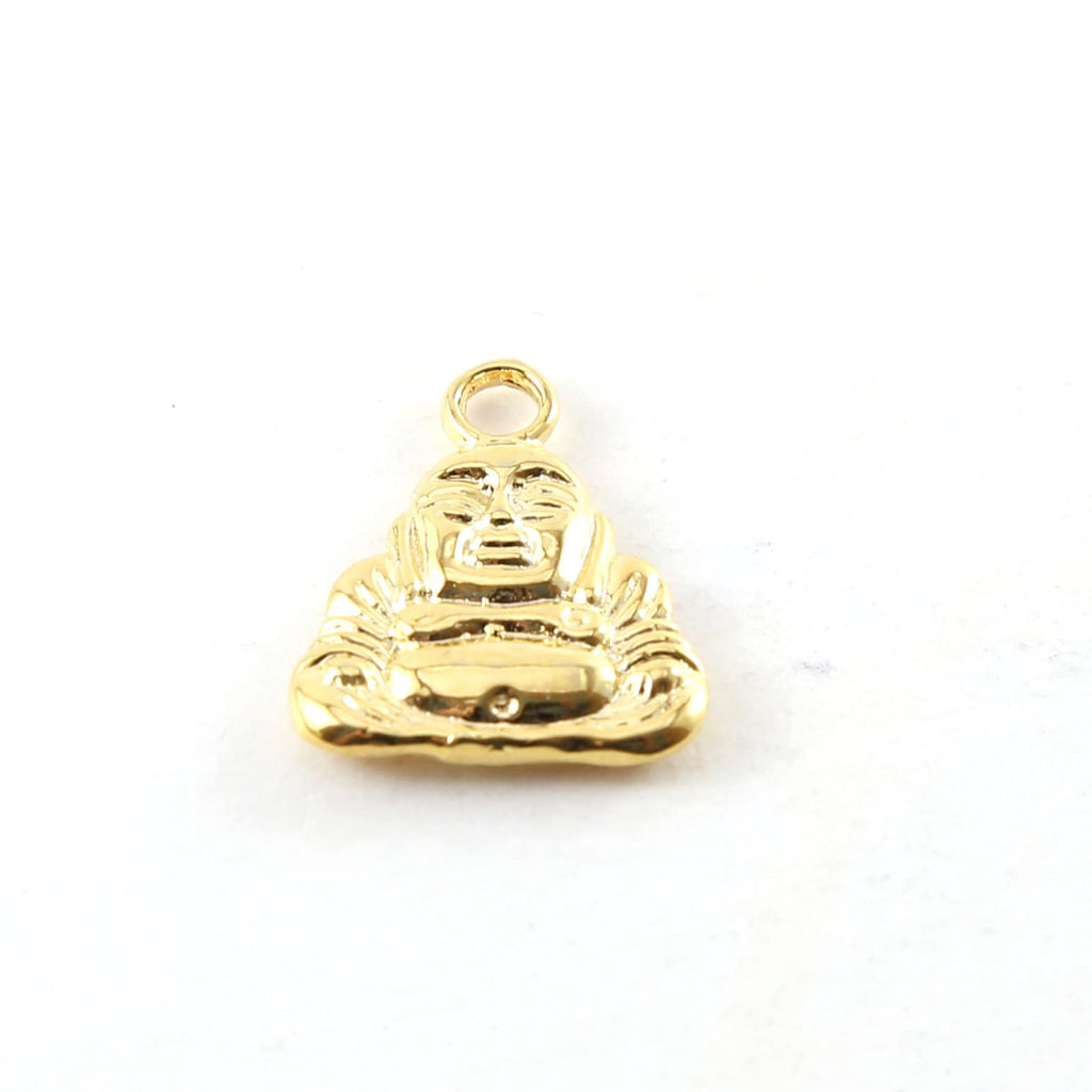 Sterling Silver or Vermeil Large Buddha Sitting Yoga Pendant Ohm Meditation