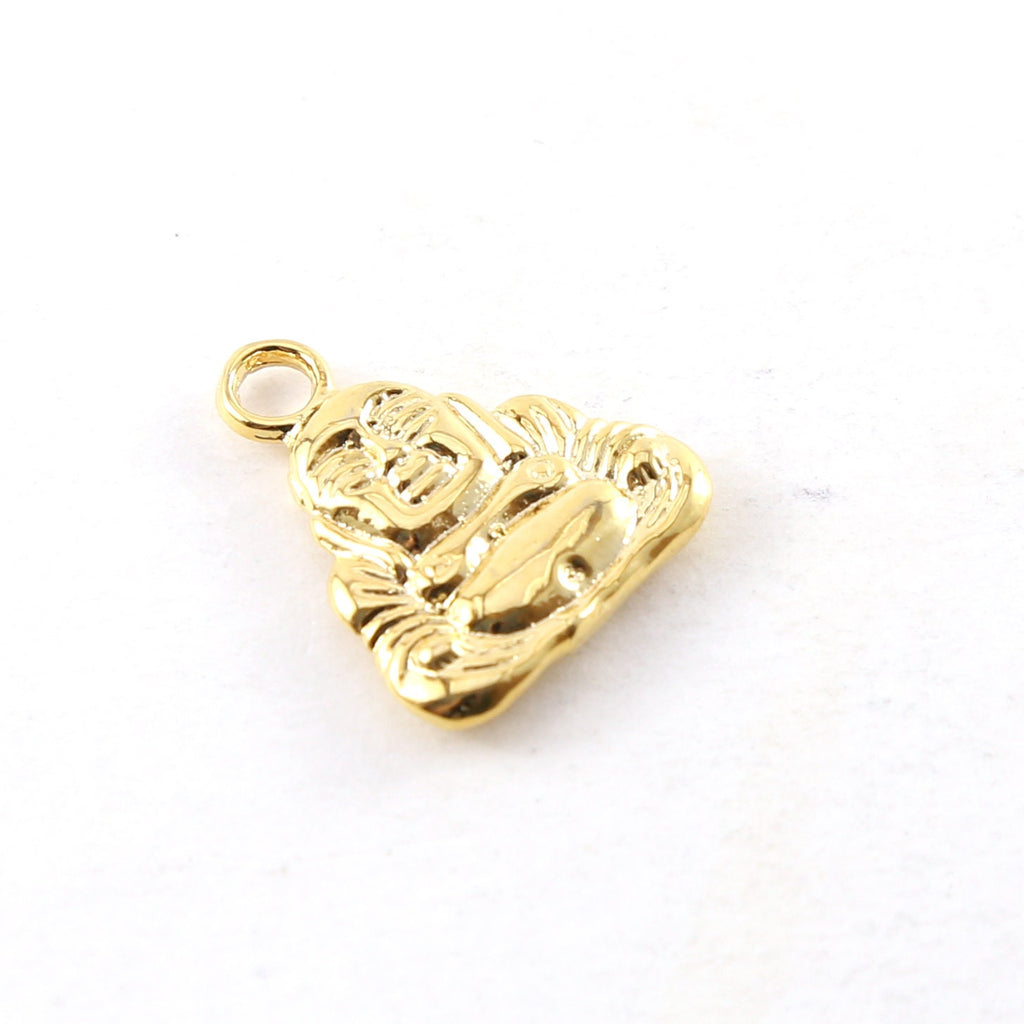 Sterling Silver or Vermeil Large Buddha Sitting Yoga Pendant Ohm Meditation