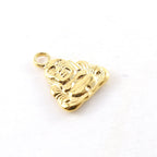 Sterling Silver or Vermeil Large Buddha Sitting Yoga Pendant Ohm Meditation
