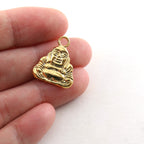 Sterling Silver or Vermeil Large Buddha Sitting Yoga Pendant Ohm Meditation
