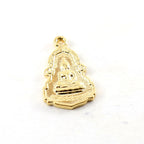Sterling Silver or Vermeil Double Sided Ornate Buddha Detailed Yoga Pendant