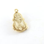Sterling Silver or Vermeil Double Sided Ornate Buddha Detailed Yoga Pendant