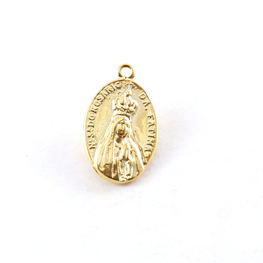 20mmx12mm Sterling Silver or Vermeil Our Lady of Fatima Double Sided Small