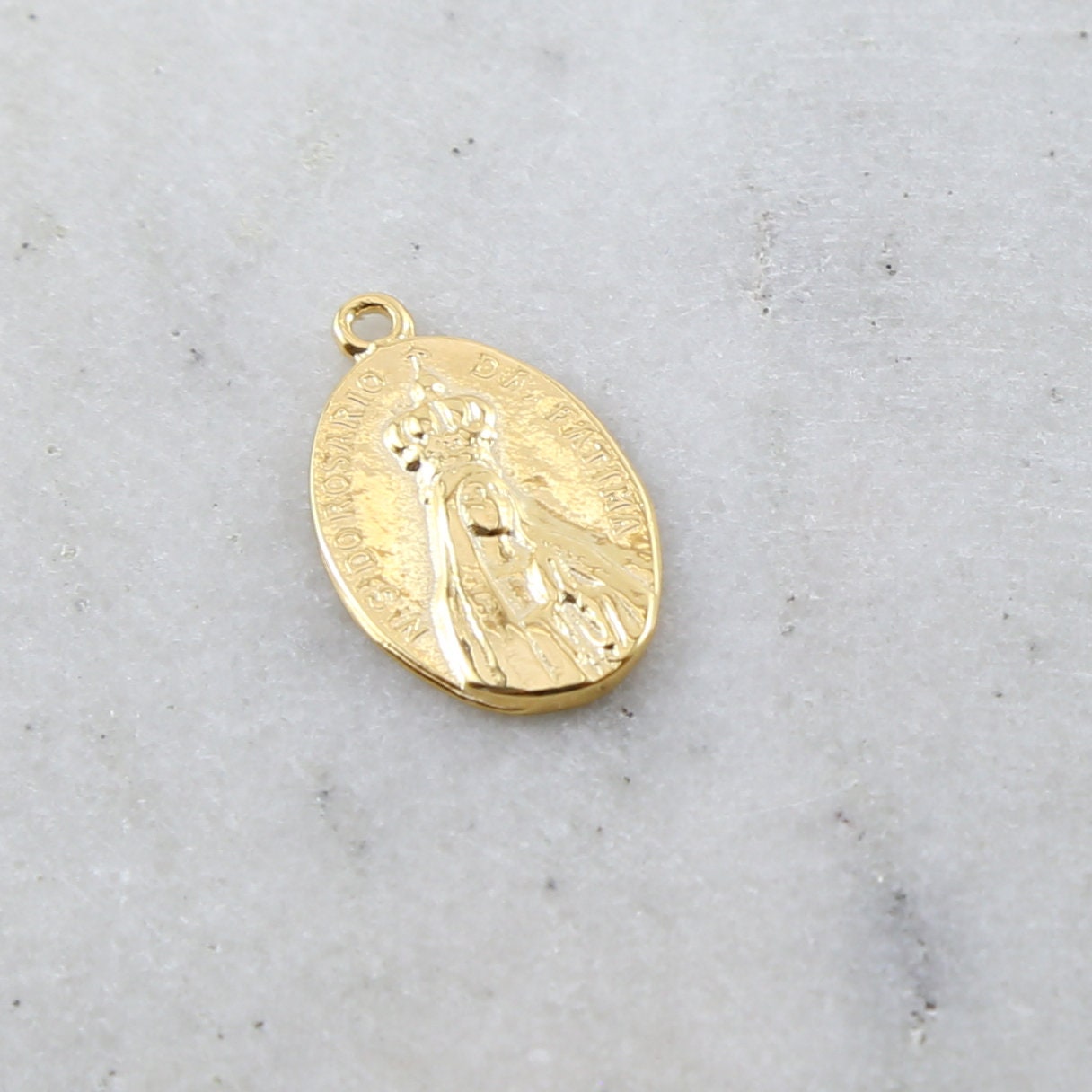 20mmx12mm Sterling Silver or Vermeil Our Lady of Fatima Double Sided Small