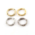 Pewter Medium Rugged Lined 17mm Metal Raw Open Circle Life (2pc)