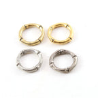 Pewter Medium Rugged Lined 17mm Metal Raw Open Circle Life (2pc)