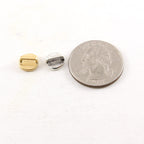 Pewter Organic Hammered Textured Button 8mm Round Circle Flat