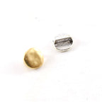 Pewter Organic Hammered Textured Button 8mm Round Circle Flat