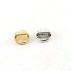 Pewter Organic Hammered Textured Button 8mm Round Circle Flat