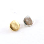 Pewter Organic Hammered Textured Button 8mm Round Circle Flat