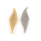 55mmx15mm Pewter Metal Tall Long Chain Mail Tassel Pendant Diamond Charm