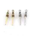 30mmx3mm Pewter Metal Tribal Spike with Ball Dagger Pendant Point Charm (2pc)