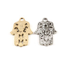 40mmx28mm Pewter Extra Large Hamsa Pendant Charm for Pointed Back