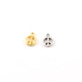 Sterling Silver or Vermeil Teeny Tiny Peace Sign Charm in or Hippie Love