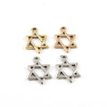 20mmx13mm Pewter Simple Delicate Star of David Pendant Charm Religious (2pc)