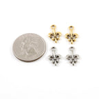 17mmx10mm Pewter Tiny Small Fleur De Lis Charm Pendant Necklace Charm (2pc)