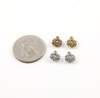 10mmx7mm Pewter Tiny Small Round Coin Star of David Charm Religious (2pc)