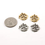 19mmx17mm Pewter Ohm Om Necklace Charm Buddha Mantra Yoga Religious
