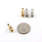 5mmx20mm Pewter Four Sided 3D Dreidel Hanukkah Toy Charm Jewish (2pc)