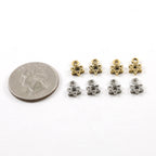 10mmx6mm Pewter Tiny Delicate Star of David Charm Religious Jewish (4pc)