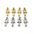 12mmx6mm Pewter Tiny Small Egyptian Ankh Life Charm Antique Silver (4pc)
