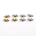 Pewter Fleur De Lis Spacer Bead Fancy Accent Charm in Antique (4pc)