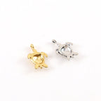 Sterling Silver or Vermeil Small Sea Turtle Charm Ocean Summer Vacation Animal – Antique Silver
