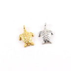 Sterling Silver or Vermeil Small Sea Turtle Charm Ocean Summer Vacation Animal