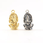 25mmx12mm Sterling Silver or Vermeil Large Detailed Ganesh Deity Charm Hindu