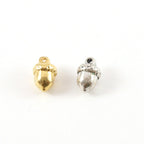 8mmx5mm Sterling Silver or Vermeil Tiny Acorn Charm Gold Nature Oak Tree