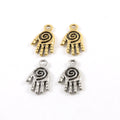 11mmx20mm Pewter Healing Hand Charms Reiki Charm Pendant Healer Nurse (2pc)