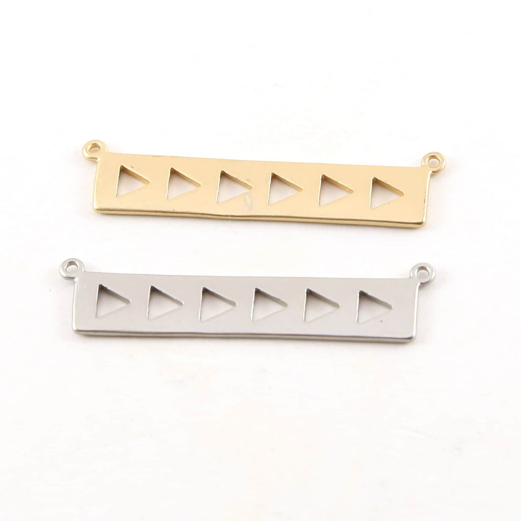 Pewter Metal Arrow Cut Out Bar 38mm x 7mm Connector Necklace