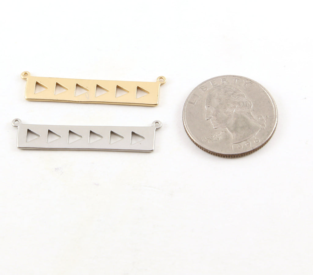 Pewter Metal Arrow Cut Out Bar 38mm x 7mm Connector Necklace