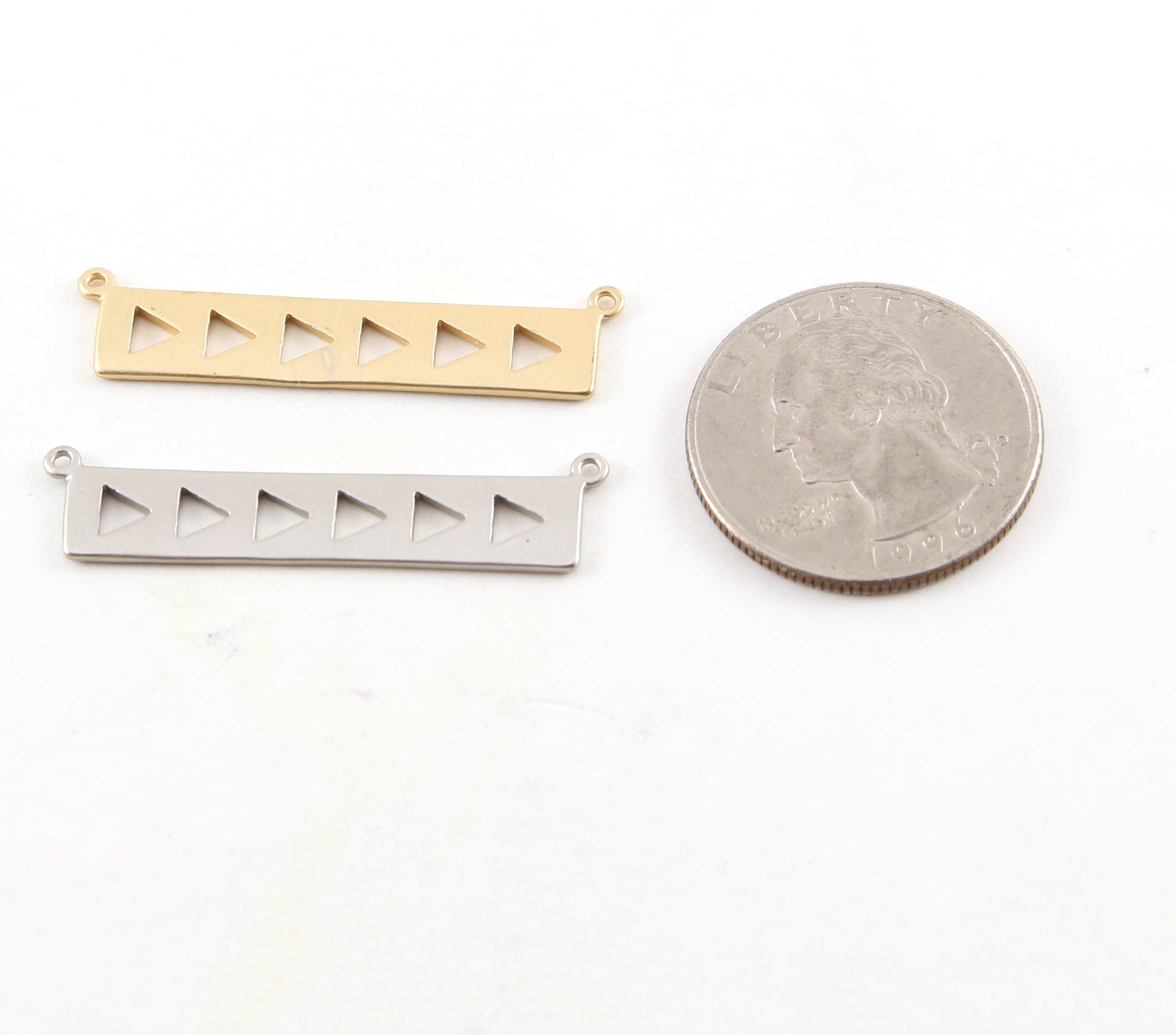Pewter Metal Arrow Cut Out Bar 38mm x 7mm Connector Necklace