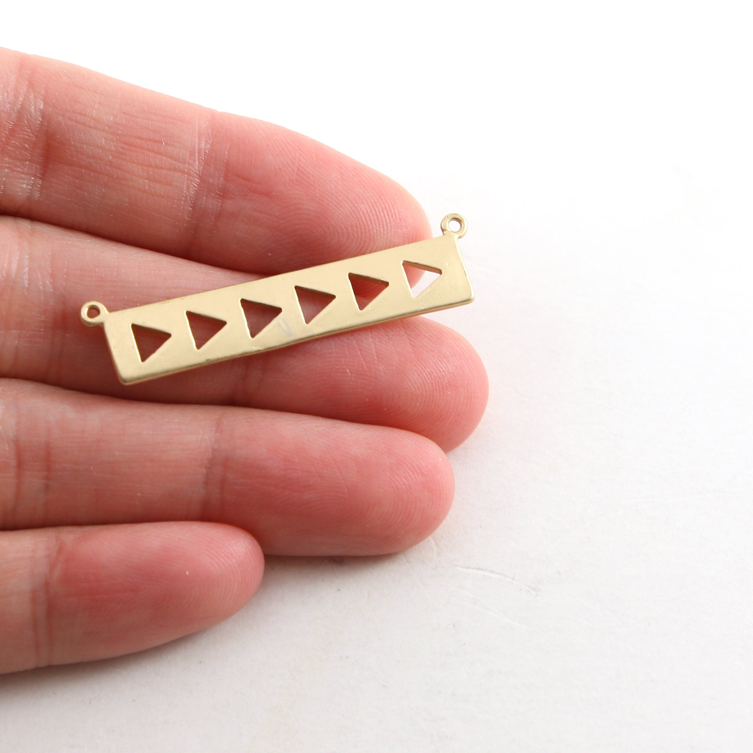 Pewter Metal Arrow Cut Out Bar 38mm x 7mm Connector Necklace