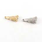 Pewter Metal Small Tassel Replica Pendant Charm 20mm x 10mm