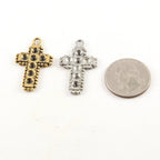 Pewter Cross for Crystals Inlay Pendant Religious Spiritual