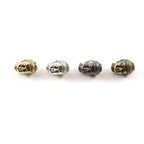 Pewter Thick 3D Buddha Head Bead Buddha Mantra Yoga Religious