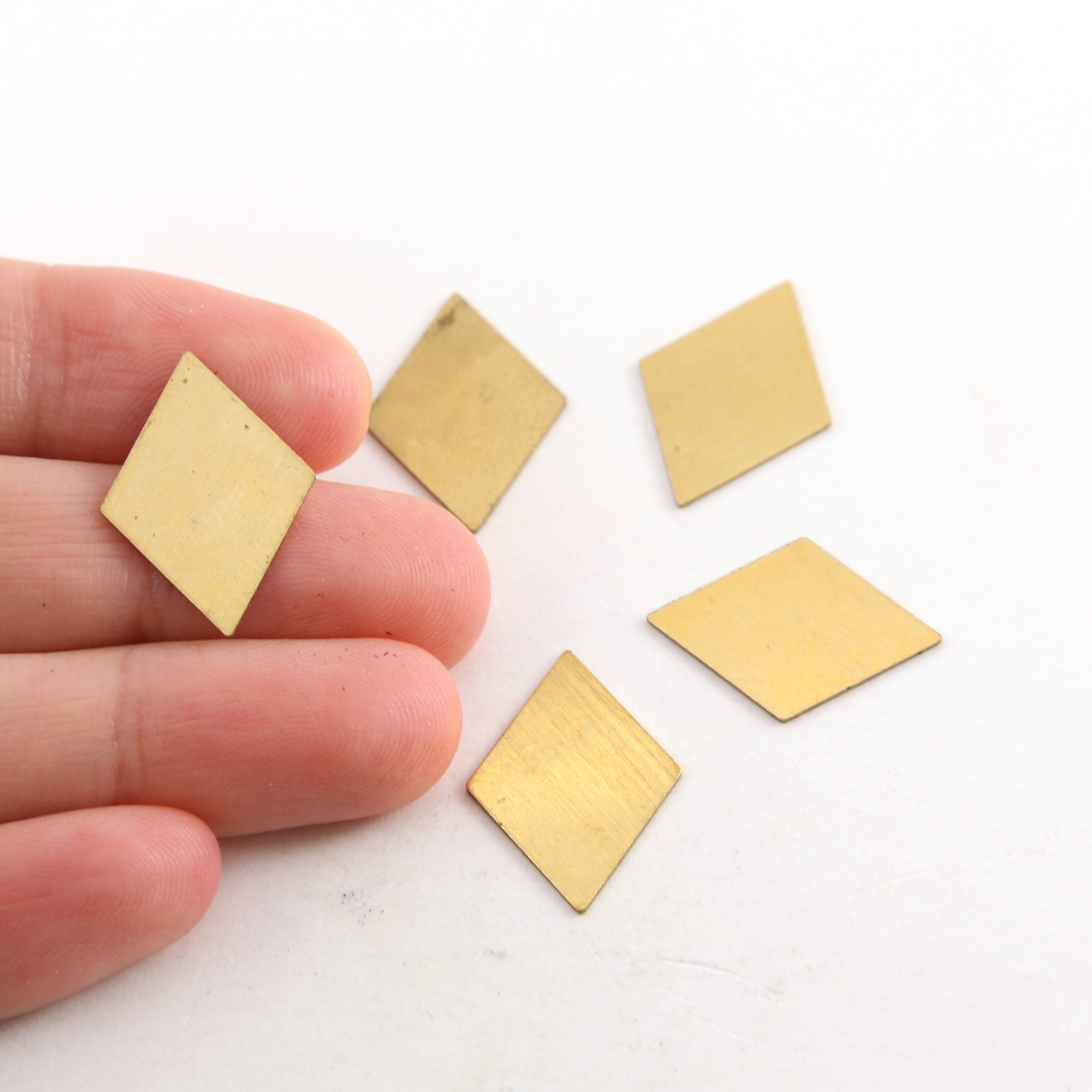 Brass 20mm x 15mm Metal Smooth Diamond Stamping Blank (5pc)