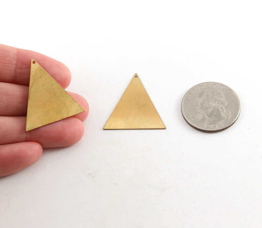 Brass Large 28mm x 25mm Metal Smooth Triangle Stamping Blank (2pc)