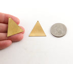 Brass Large 28mm x 25mm Metal Smooth Triangle Stamping Blank (2pc)